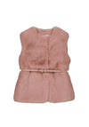 Mayoral Mini Girl Faux Fur Belted Gilet, Pink