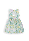 Mayoral Mini Girl Floral Bow Dress, Green Multi
