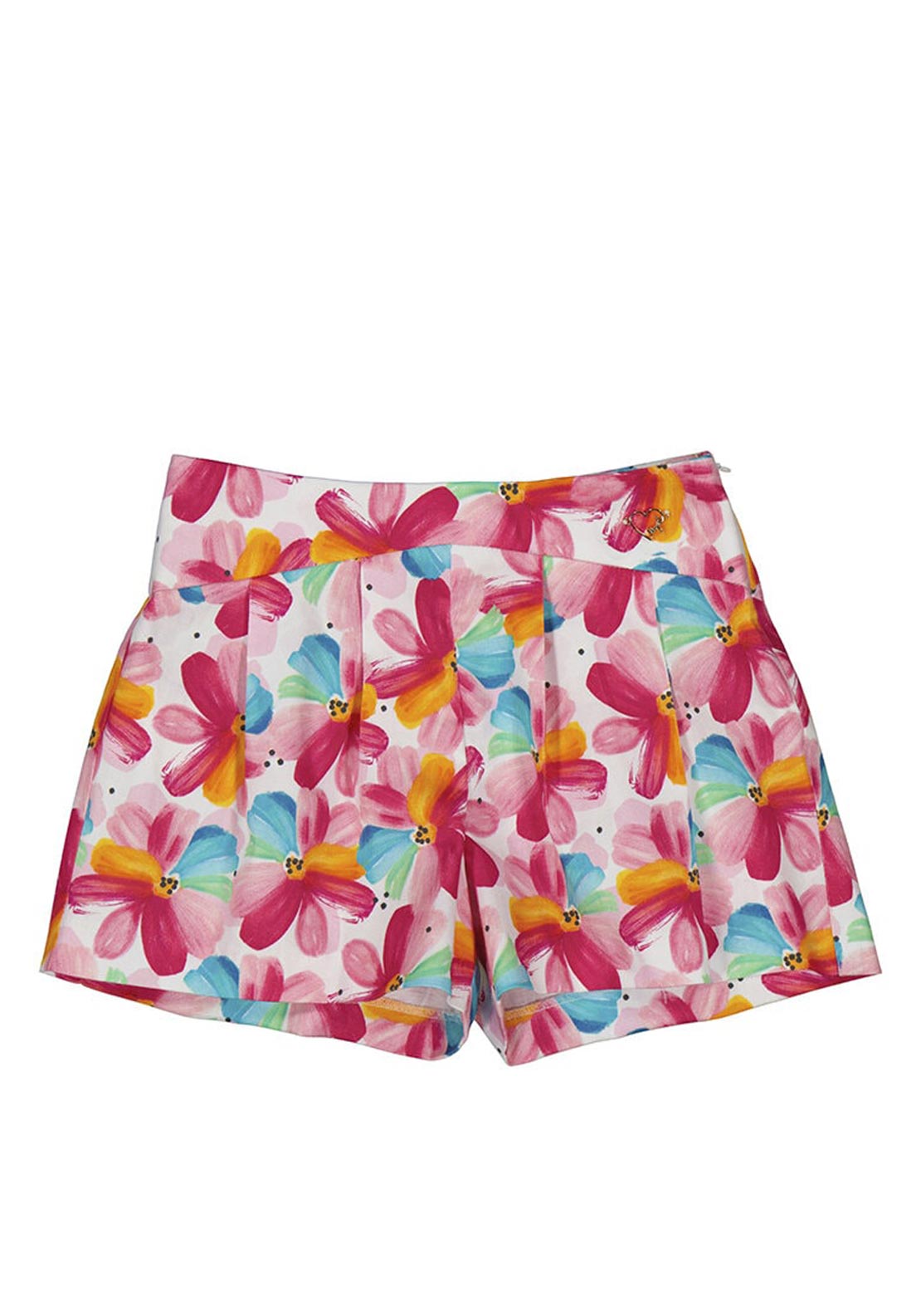 Mayoral Mini Girl Floral Short, Pink Multi