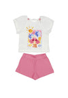 Mayoral Mini Girl Print Tee and Short Set, Pink