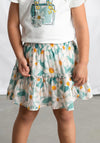 Mayoral Mini Girl Floral Skirt, Blue