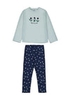 Mayoral Mini Girl Floral Top and Legging Set, Navy