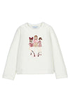 Mayoral Mini Girl Fashion Print Long Sleeve Top, Cream