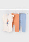 Mayoral Mini Girl Heart Tee and Legging Set, Blue