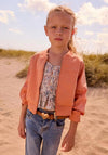 Mayoral Mini Girl Long Sleeve Jacket, Orange