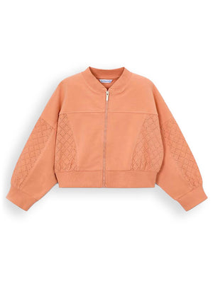 Mayoral Mini Girl Long Sleeve Jacket, Orange
