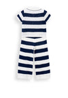 Mayoral Mini Girl Knit Top and Trouser Set, Navy Multi