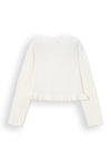 Mayoral Mini Girl Knit Long Sleeve Cardigan, Cream