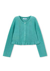 Mayoral Mini Girl Knit Long Sleeve Cardigan, Green