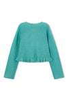 Mayoral Mini Girl Knit Long Sleeve Cardigan, Green