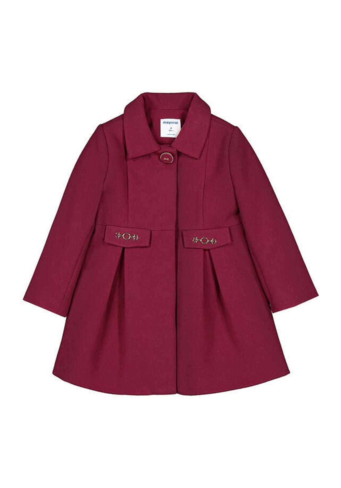 Mayoral Mini Girl Long Sleeve Dress Coat, Red