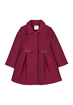 Mayoral Mini Girl Long Sleeve Dress Coat, Red