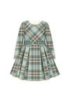 Mayoral Mini Girl Long Sleeve Plaid Dress, Green