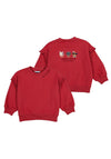 Mayoral Mini Girl Ruffle Sleeve Sweater, Red