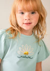 Mayoral Mini Girl Nature Daisy Short Sleeve Tee, Green
