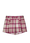 Mayoral Mini Girl Plaid Pleated Short, Pink