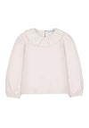 Mayoral Mini Girl Collar Long Sleeve Top, Cream
