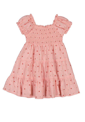 Mayoral Mini Girl Print Smock Dress, Pink