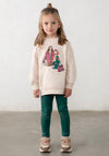Mayoral Mini Girl Print Sweater and Legging Set, Green