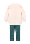 Mayoral Mini Girl Print Sweater and Legging Set, Green