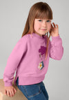 Mayoral Mini Girl Embroidered Long Sleeve Sweater, Pink