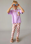 Mayoral Mini Girl Tassel Tee and Legging Set, Purple