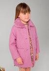 Mayoral Mini Girl Long Sleeve Coat With Collar, Pink