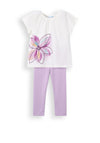 Mayoral Mini Girl Floral Top and Legging Set, Purple