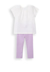 Mayoral Mini Girl Floral Top and Legging Set, Purple