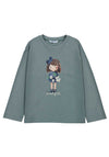 Mayoral Mini Girl “The Best Outfit” Long Sleeve Top, Green
