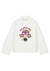Mayoral Mini Girl Long Sleeve Party Cats Top, Cream