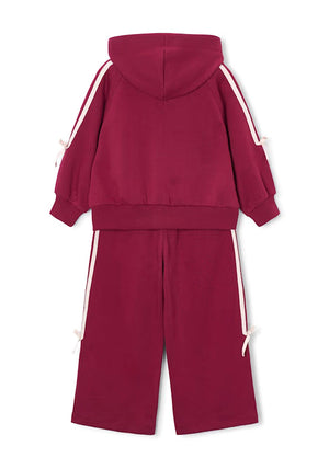 Mayoral Mini Girl Cherry Bow 2 Piece Tracksuit, Red