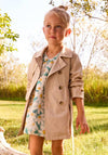 Mayoral Mini Girl Trench Coat, Beige