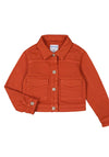 Mayoral Mini Girl Long Sleeve Twill Jacket, Orange