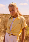 Mayoral Older Girl Blouse and Vest Set, Yellow