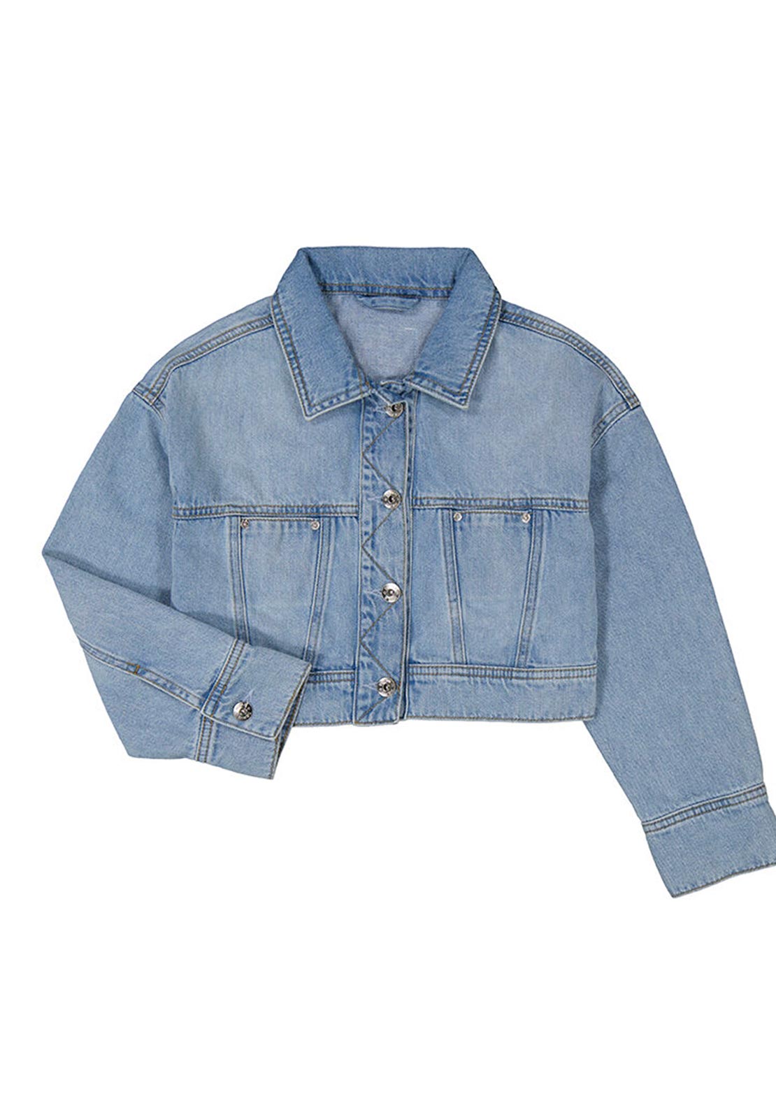 Mayoral Older Girl Denim Jacket, Blue