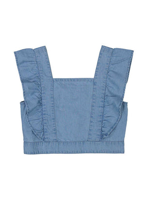 Mayoral Older Girl Denim Top, Blue