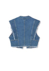 Mayoral Older Girl Denim Vest, Blue