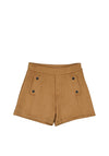 Mayoral Older Girl Faux Suede Shorts, Cinnamon