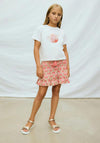 Mayoral Older Girl Feather Short Sleeve Tee, Cream
