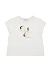 Mayoral Older Girl Great and Lovely Short Sleeve Tee, White