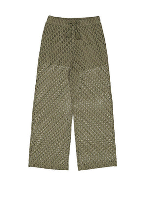 Mayoral Older Girl Knit Trouser, Green