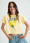 Mayoral Older Girl Lemon Print Tee, Yellow