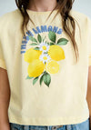 Mayoral Older Girl Lemon Print Tee, Yellow