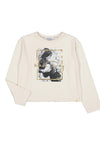 Mayoral Older Girl Long Sleeve Graphic Top, Cream