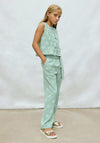 Mayoral Older Girl Sleeveless Print Top, Green