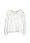 Mayoral Older Girl Ruffle Long Sleeve Blouse, White