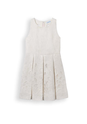 Mayoral Older Girl Sleeveless Floral Dress, Off White