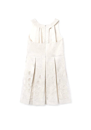 Mayoral Older Girl Sleeveless Floral Dress, Off White