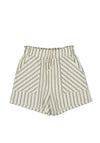 Mayoral Older Girl Stripe Short, Green
